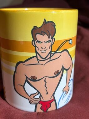Jeffrey Avalos HUNK Yellow Accent Ceramic Coffee Mug